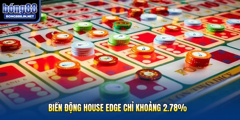 Biến động House Edge chỉ khoảng 2.78%