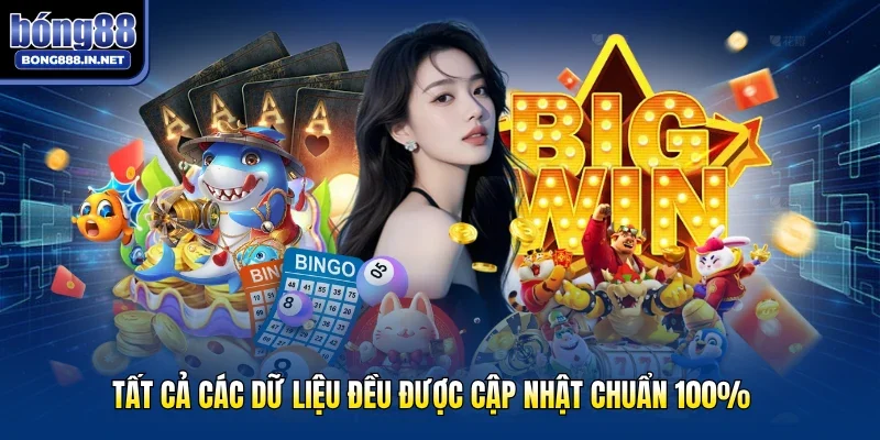 Tất cả các dữ liệu đều được cập nhật chuẩn 100%
