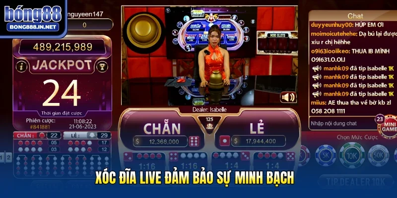 Xóc đĩa live đảm bảo sự minh bạch